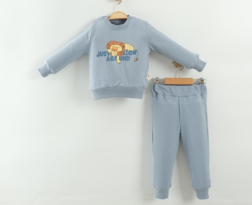 BEBE TK 9-12-18-24 AY 4005 ERKEK LİON BASKILI TAKIM