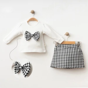 BEBE TK 9-12-18 AY 25122 KIZ ETEK FİYONKLU 2Lİ TAKIM