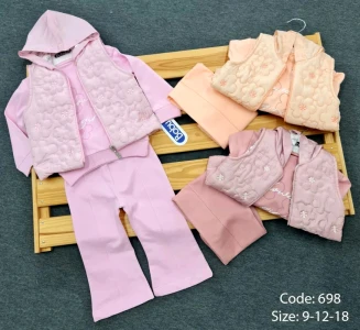 BEBE TK 9-12-18 AY 698 KIZ PAPATYA KAPİTONE 3 LÜ TKM