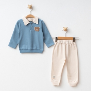 BEBE TK 9-12-18 AY 741 ERKEK YAKALI BEAR ERKEK 2Lİ TKM