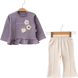 BEBE TK 9-12-18 AY 747 ERKEK APLİKE ÇİÇEKLER KIZ 2Lİ TKM