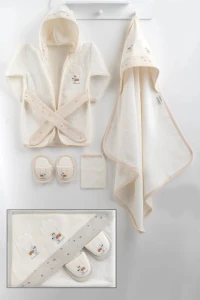 BORNOZ 1-12 AY 8811 KIZ BULUTLU KUŞ BORNOZ SET