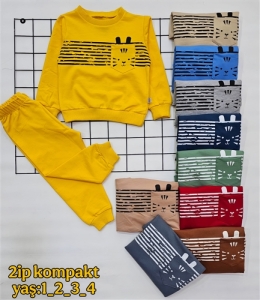 ÇOCUK TK 1-2-3-4 YAŞ 42003 ERKEK ERKEK TAKIM ÇİZGİLİ CEPLİ