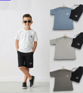 ÇOCUK TK 1-4 Yaş 10162 ERKEK SIFIR YAKA ŞORTLU TAKIM