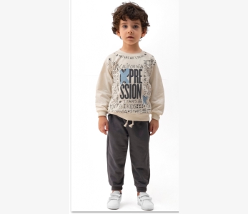 ÇOCUK TK 2-3-4-5 YAŞ 1045 ERKEK X BASKİ MEVSİMLİK 2 Lİ TAKİM