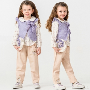ÇOCUK TK 2-3-4-5 YAŞ 12234 KIZ YELEKLİ KIZ TAKIM