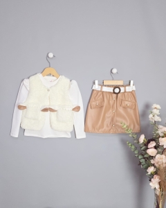 ÇOCUK TK 2-3-4-5 YAŞ 25057 KIZ KULAKLI DERİ TAKIM