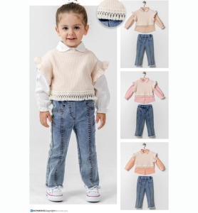 ÇOCUK TK 2-3-4-5 YAŞ 4400 KIZ K.2-5Y PÜSKÜLLÜ KOT TK