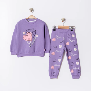 ÇOCUK TK 2-3-4-5 YAŞ 5269 KIZ LOVE 2Lİ TAKIM