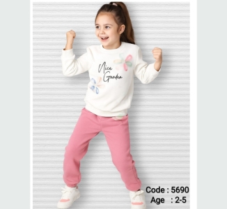 ÇOCUK TK 2-3-4-5 YAŞ 5690 KIZ GÜLLÜ KIZ TAKIM