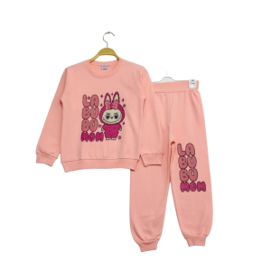 ÇOCUK TK 3-4-5-6 YAŞ 641 KIZ LABUBU MOM BASKILI TAKIM