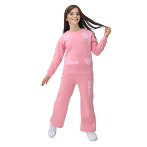 ÇOCUK TK 5-6-7-8 YAŞ 2810 KIZ ÖN KALP LOVE İNCİLİ TAKIM