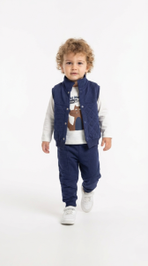 ÇOCUK TK 6-12-18-24 AY 3019 ERKEK THE WOLF BASKILI 3'LÜ TAKIM