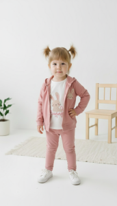 ÇOCUK TK 6-12-18-24 AY 3026 KIZ TAVŞAN NAKIŞLI 3'LÜ TAKIM