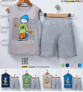 ÇOCUK TK 6-12-18-24 AY 6111 ERKEK SUPER GUY 2Lİ TAKIM