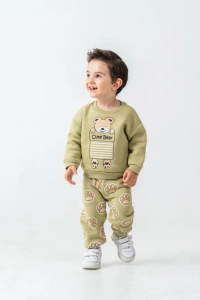 ÇOCUK TK 6-9-12-18 AY 5292 ERKEK CUTE BEAR 2Lİ TAKIM 3 İP