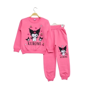 ÇOCUK TK 7-8-9-10 YAŞ 739 KIZ KUROMİ KİRAZ BASKILI TAKIM