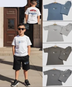 ÇOCUK TK 9-10-11-12 YAŞ 10180 ERKEK ARKASI BASKILI ŞORTLU TAKIM