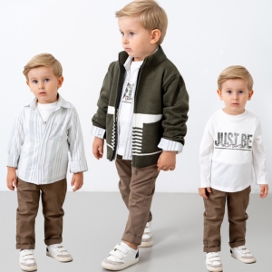 ÇOCUK TK 9-12-18-24 AY 26600 ERKEK 26600 9/24AYLIK İKİ CEPLİ DÖRTLÜ TRİKO TAKIM