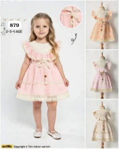 ELBİSE 2-3-4 YAŞ 879 KIZ ROBASI FIRFIRLI