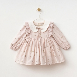 ELBİSE 9-12-18-24 AY 1310 KIZ RASPBERRY DRESS