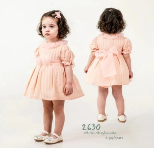 ELBİSE 9-12-18-24 AY 2630 KIZ İNCİLİ HAYAL DRESS KON
