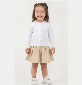 HIRKA 1-2-3-4 YAŞ 2094 KIZ  BAKLAVA DESENLİ KIZ TRİKO