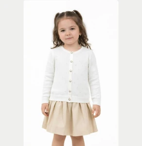 HIRKA 1-2-3-4 YAŞ 2096 KIZ  BUKET DESENLİ KIZ TRİKO