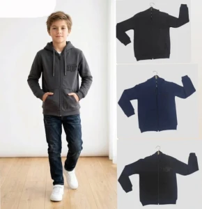 HIRKA 7-8-9-10 YAŞ 01021 ERKEK KAPŞONLU FERMUARLI 3 İP HIRKA