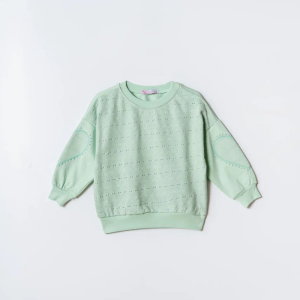 SWEAT 1-2-3-4 Yaş 12520 KIZ KIZ İKİİP KALPLİ TEK SWEAT