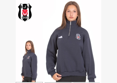 SWEAT 13-14-15-16Y 3İP BJK 830 YARIM FERMUARLI