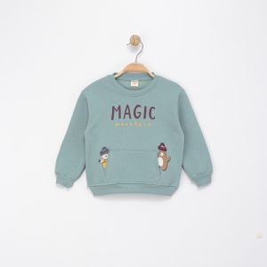 SWEAT 2-3-4-5 YAŞ 9930-2 ERKEK MAGIC MOUNTAIN BASKILI SWEAT
