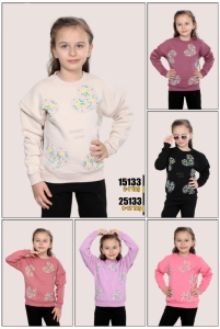 SWEAT 3-4-5-6-7 YAŞ 15133 KIZ İFBA SWEAR LOVE KALPLER
