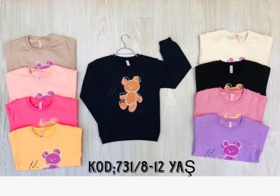 SWEAT 3-4-5-6-7 YAŞ 636 KIZ SO GOOD AYI BASKILI SWEAT