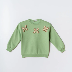SWEAT 5-6-7-8 YAŞ 12482 KIZ KIZ ÜCİP FİYONKLU TEK SWEAT