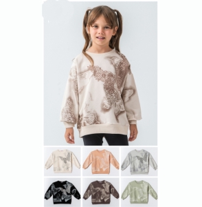 SWEAT 5-6-7-8 YAŞ 12501 KIZ KIZ İKİİP KELEBEKLİ TEK SWEAT