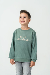 SWEAT 5-6-7-8 YAŞ 12554 ERKEK ERKEK İKİİP HELLO GORGEOUS TEK SWEAT
