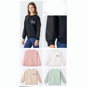 SWEAT 9-10-11-12 YAŞ 12529 KIZ KIZ İKİİP PARSİDE TEK SWEAT