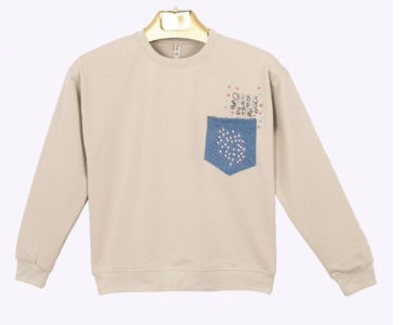 SWEAT 9-10-11-12 YAŞ 3501 KIZ KOT CEPLİ