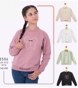 SWEAT 9-10-11-12 YAŞ 3506 KIZ FİYONK NAKIŞ