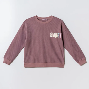 SWEAT 9-12 YAŞ 12568 KIZ 9-12 YAŞ KIZ ÇİZGİLİ KUMAŞ ÇİÇEKLİ SWEAT