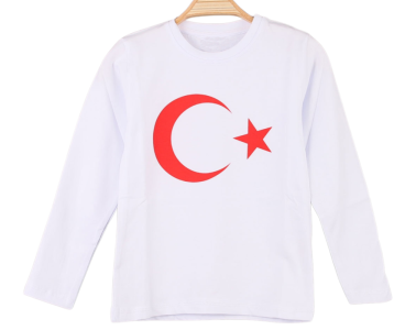 TİŞÖRT 13-14-15-16Y BAYRAKLI UZUN KOL