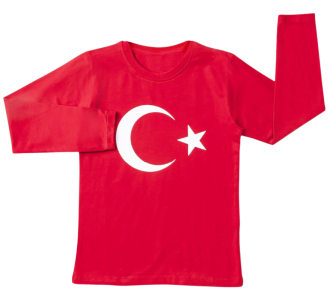 TİŞÖRT 5-6-7-8Y BAYRAKLI UZUN KOL