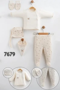 ZIBIN 1-3 AY 7679 KIZ BULUTLU KUS KUTULU 5Lİ SET
