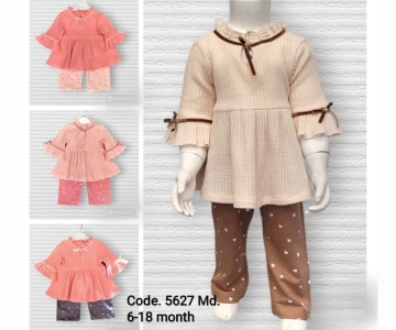 BEBE TK 6-9-12-18 AY 5627 KıZ KADİFE SERİTLİ WFFL KIZ TK