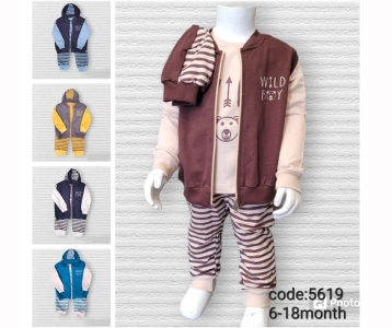 BEBE TK 6-9-12-18 AY 5619 ERKEK ÇİZGİLİ UCLU ERKEK TK